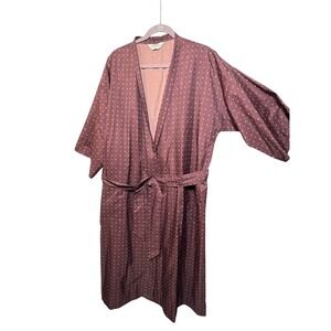 Christian Dior‎ Monsieur Vintage Robe Burgundy Geometric Square Print One Size